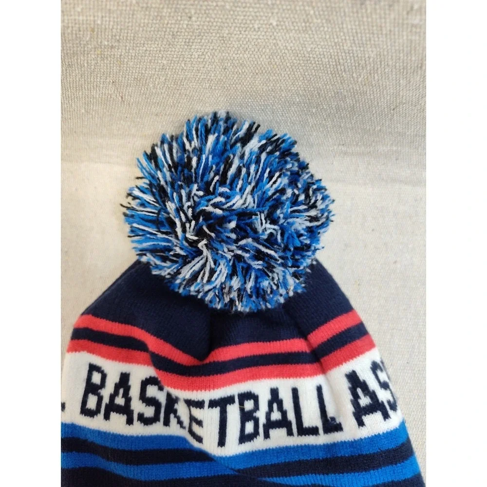NBA National Basketball‎ Association Kids Knit Beanie Pom Pom Hat Navy Blue OSFM